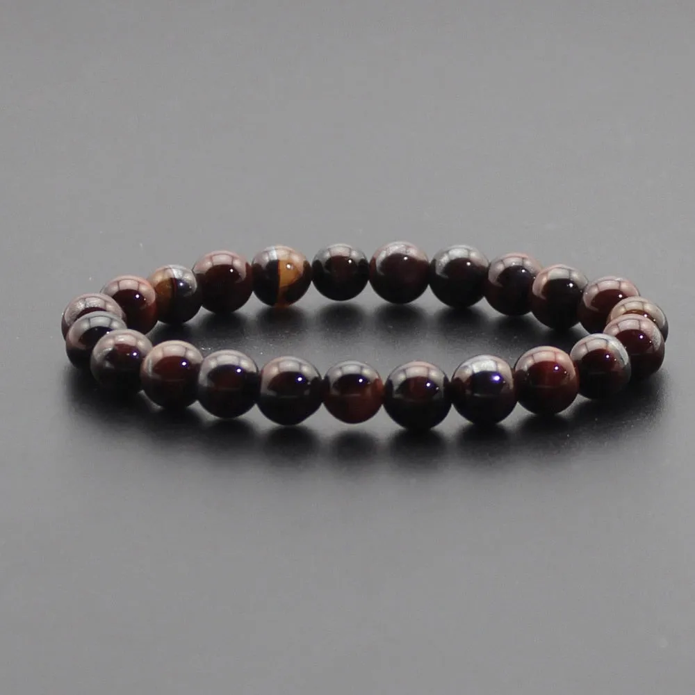 8mm Natural Stone Quartz Bracelets Healing Energy