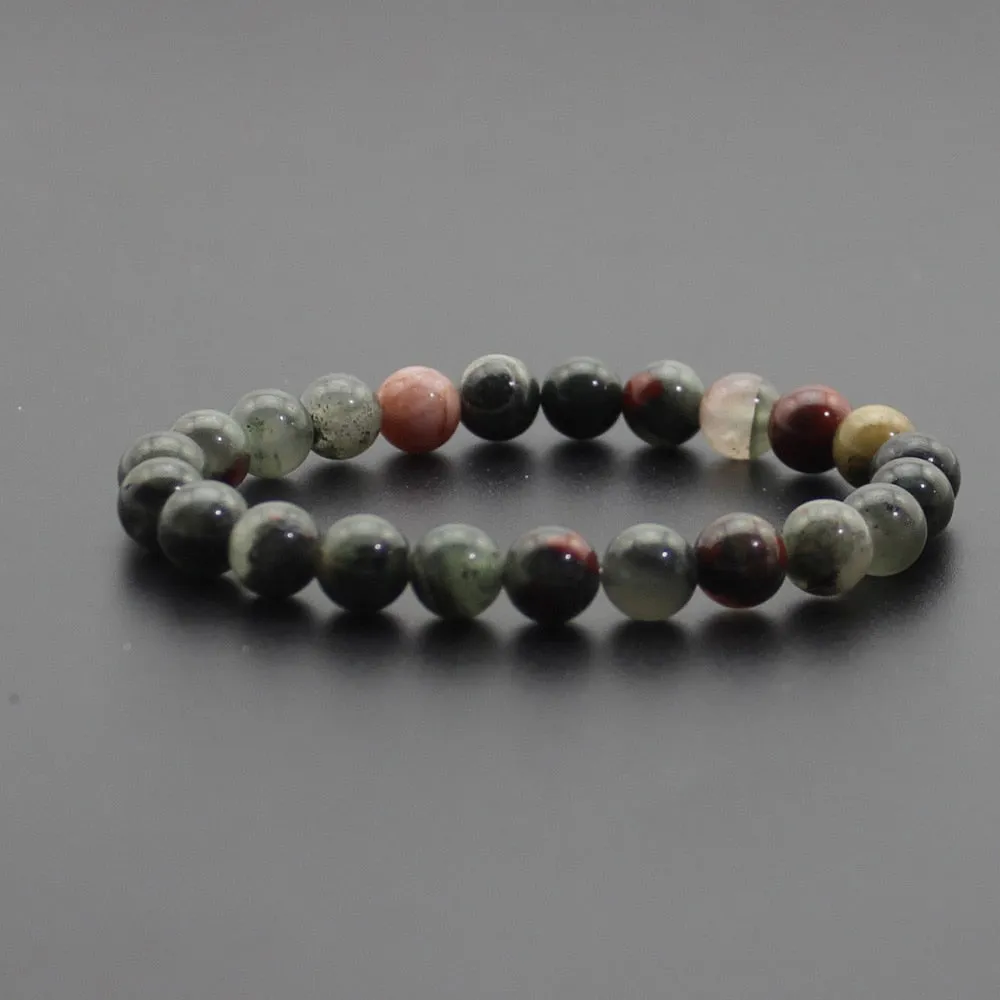 8mm Natural Stone Quartz Bracelets Healing Energy