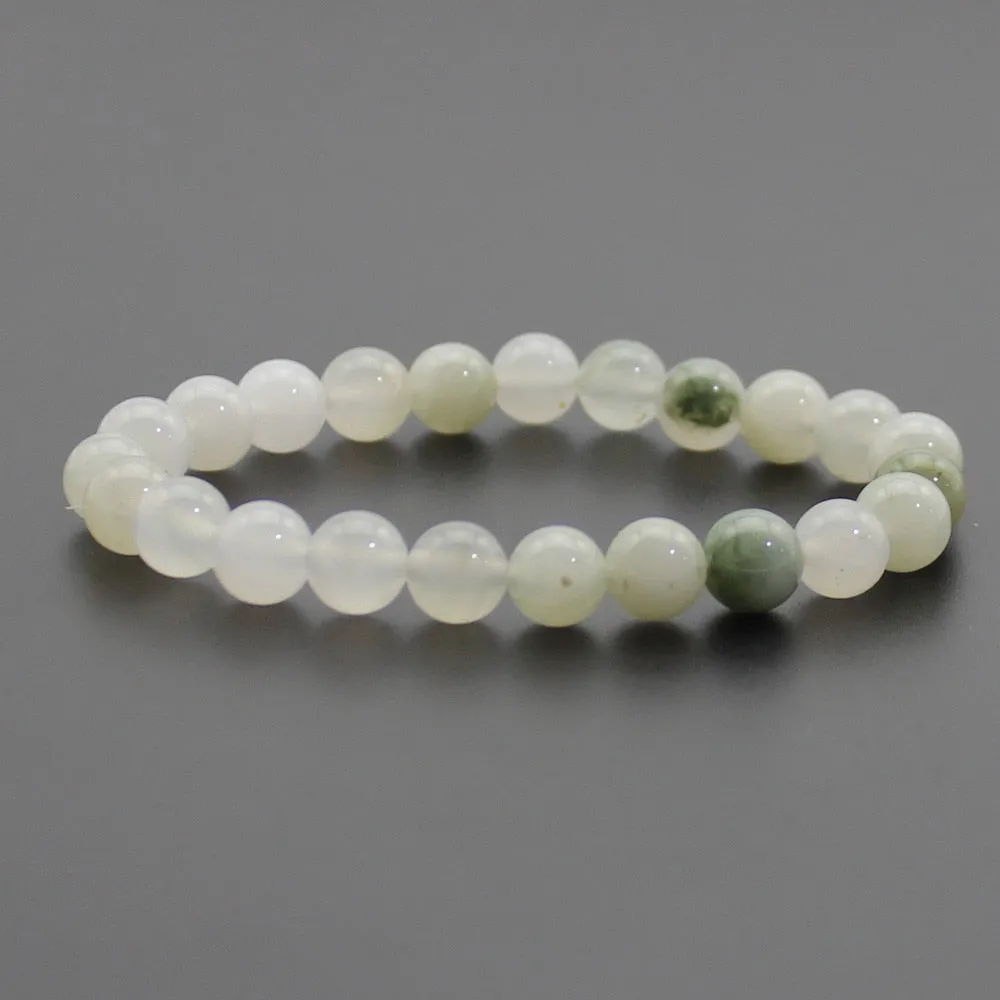 8mm Natural Stone Quartz Bracelets Healing Energy