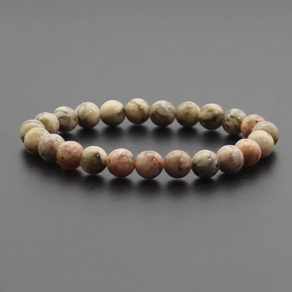 8mm Natural Stone Quartz Bracelets Healing Energy