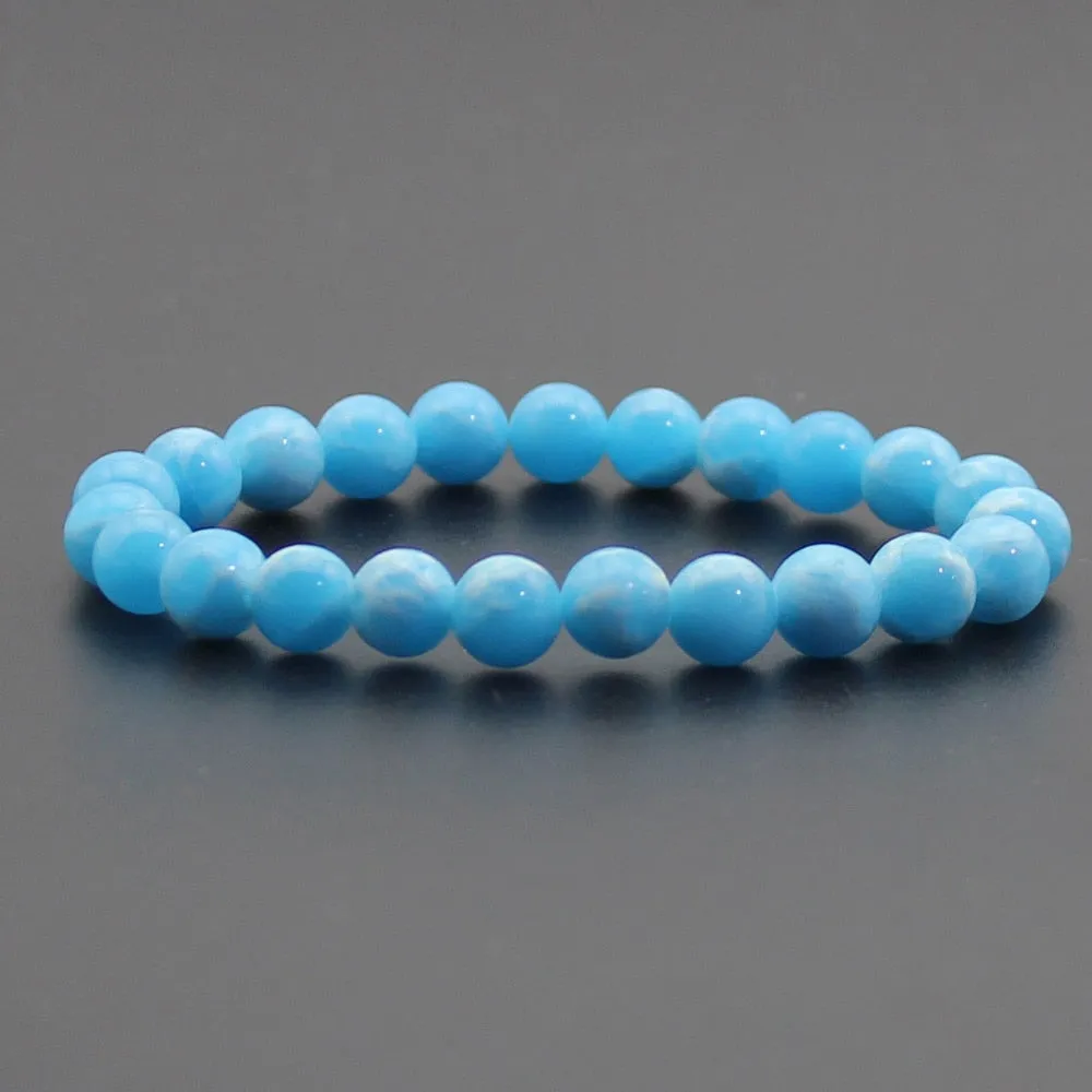 8mm Natural Stone Quartz Bracelets Healing Energy