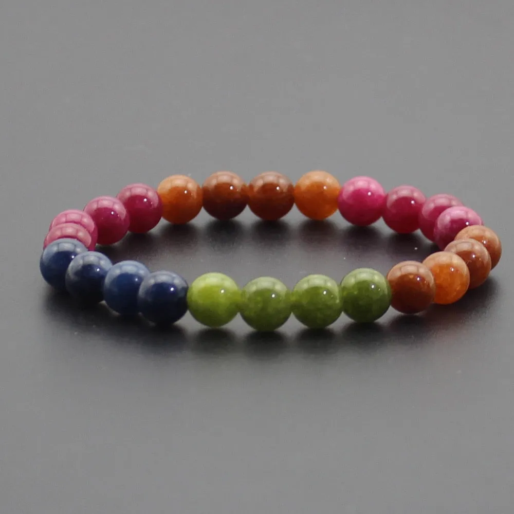 8mm Natural Stone Quartz Bracelets Healing Energy