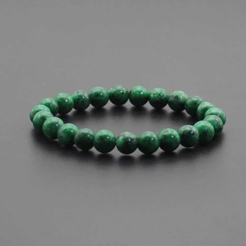 8mm Natural Stone Quartz Bracelets Healing Energy