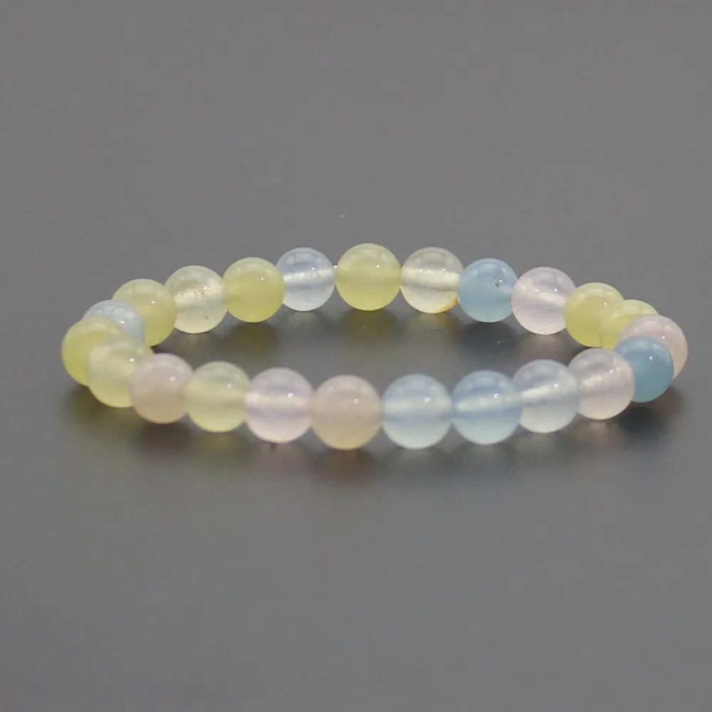 8mm Natural Stone Quartz Bracelets Healing Energy