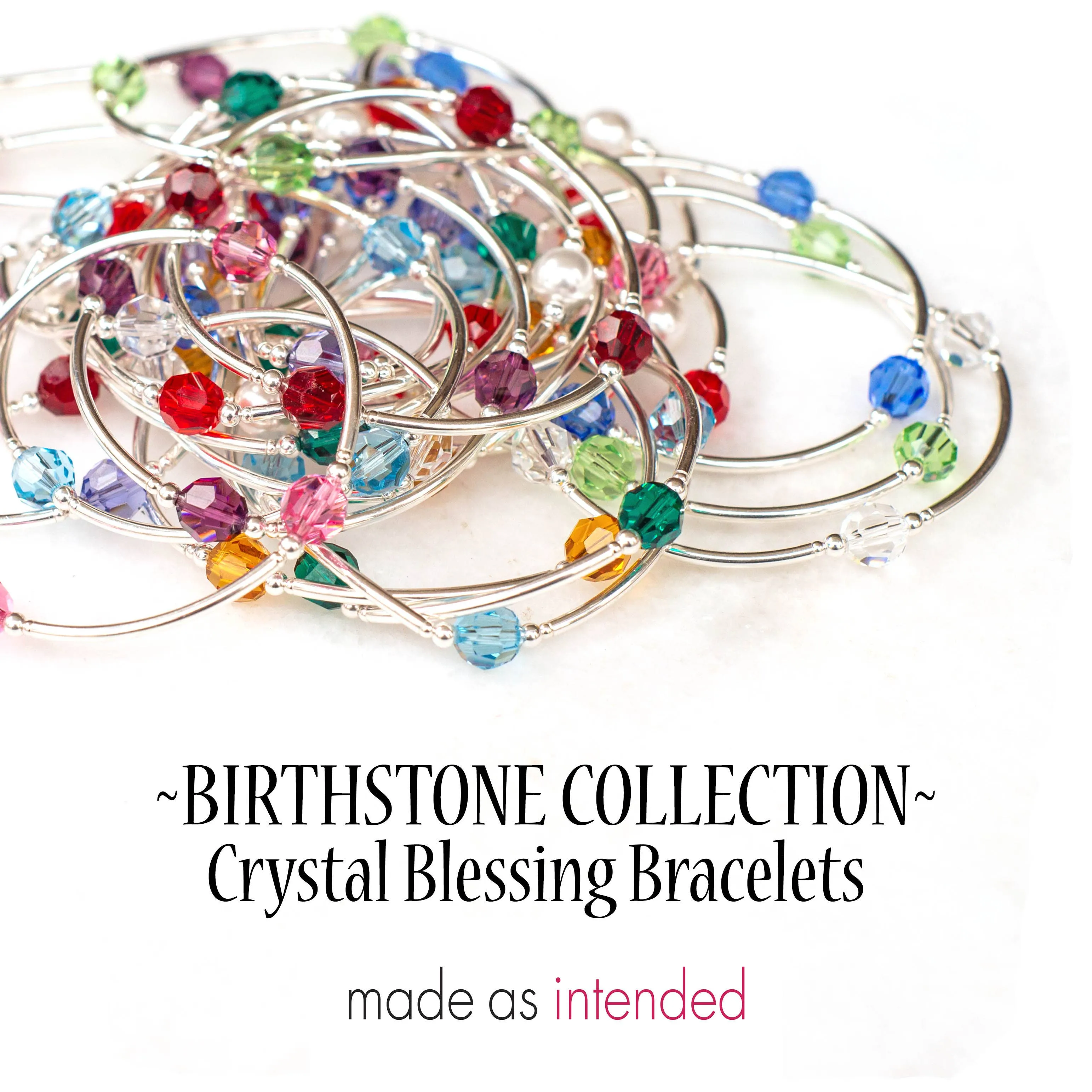 8mm Ruby Red Crystal Blessing Bracelet