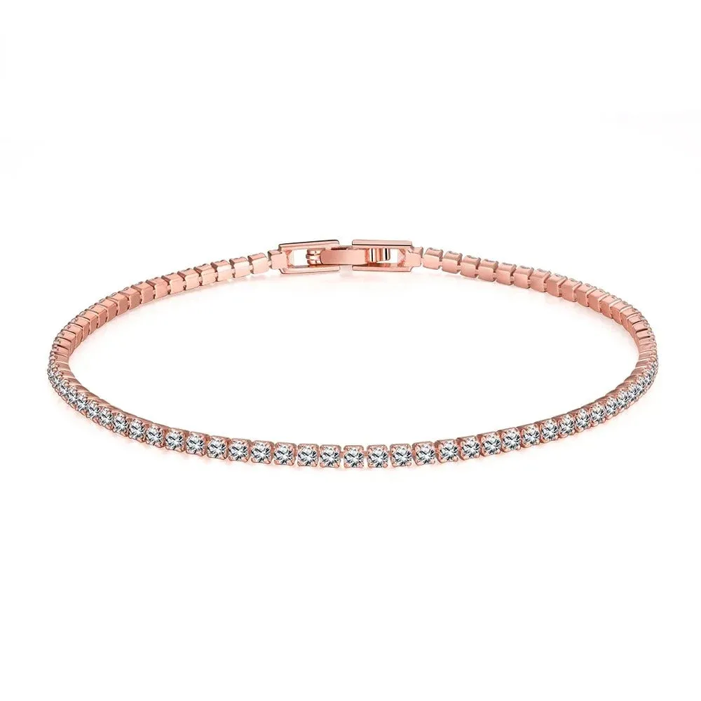 925 Sterling Silver Tennis Bracelet with Zirconia Gemstones