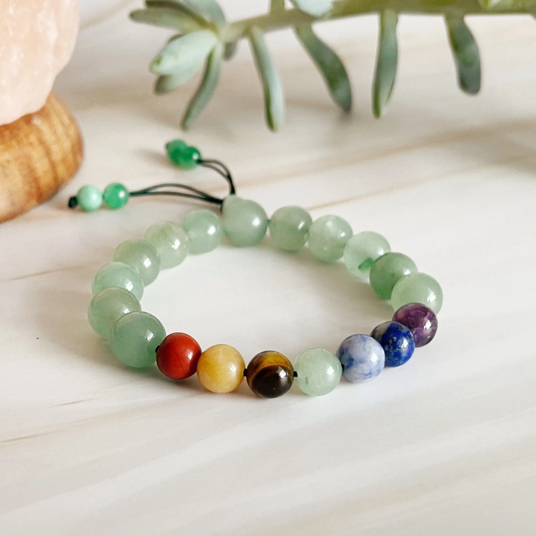 Adjustable Mala Bracelet - Seven Chakra Balance
