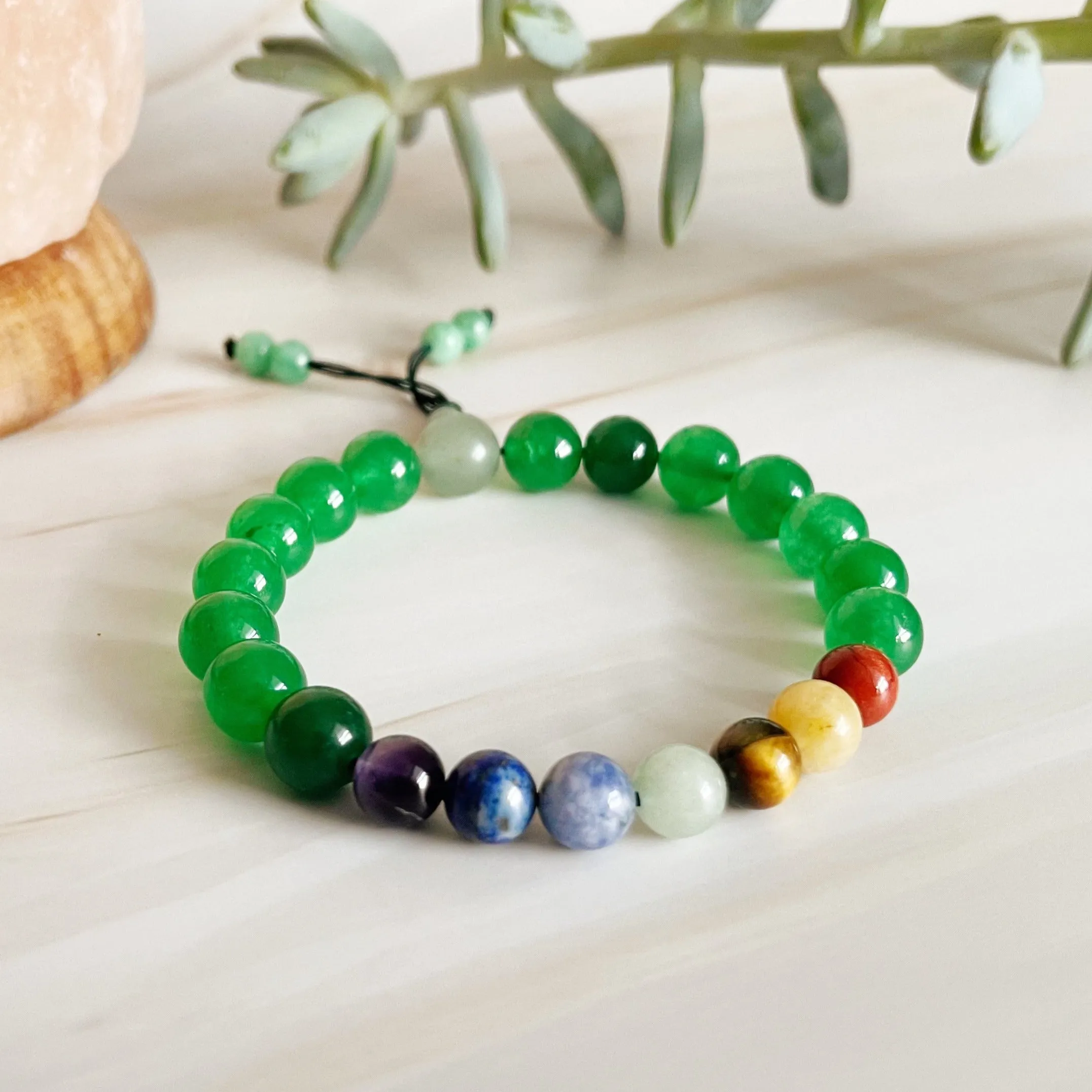 Adjustable Mala Bracelet - Seven Chakra Balance