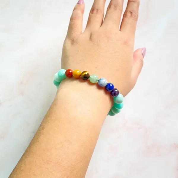 Adjustable Mala Bracelet - Seven Chakra Balance