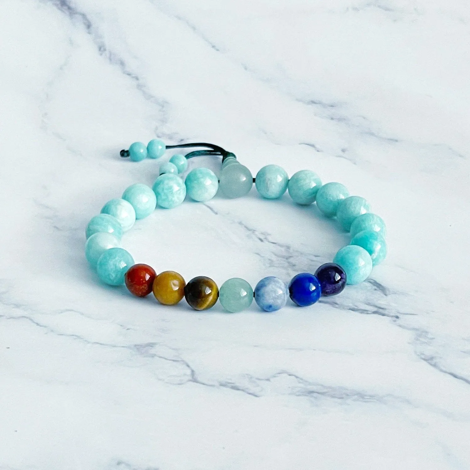 Adjustable Mala Bracelet - Seven Chakra Balance
