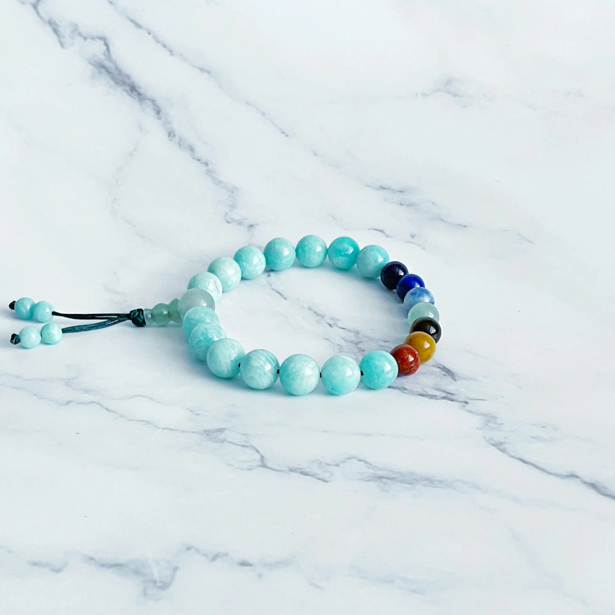 Adjustable Mala Bracelet - Seven Chakra Balance
