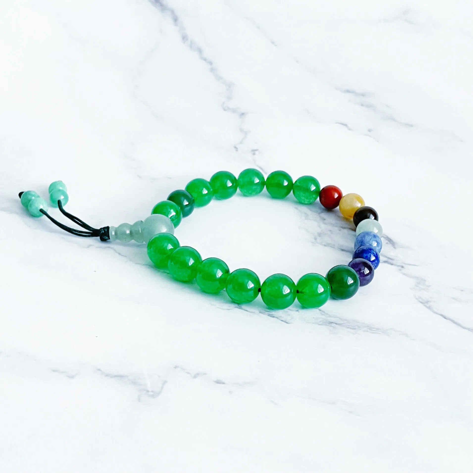 Adjustable Mala Bracelet - Seven Chakra Balance