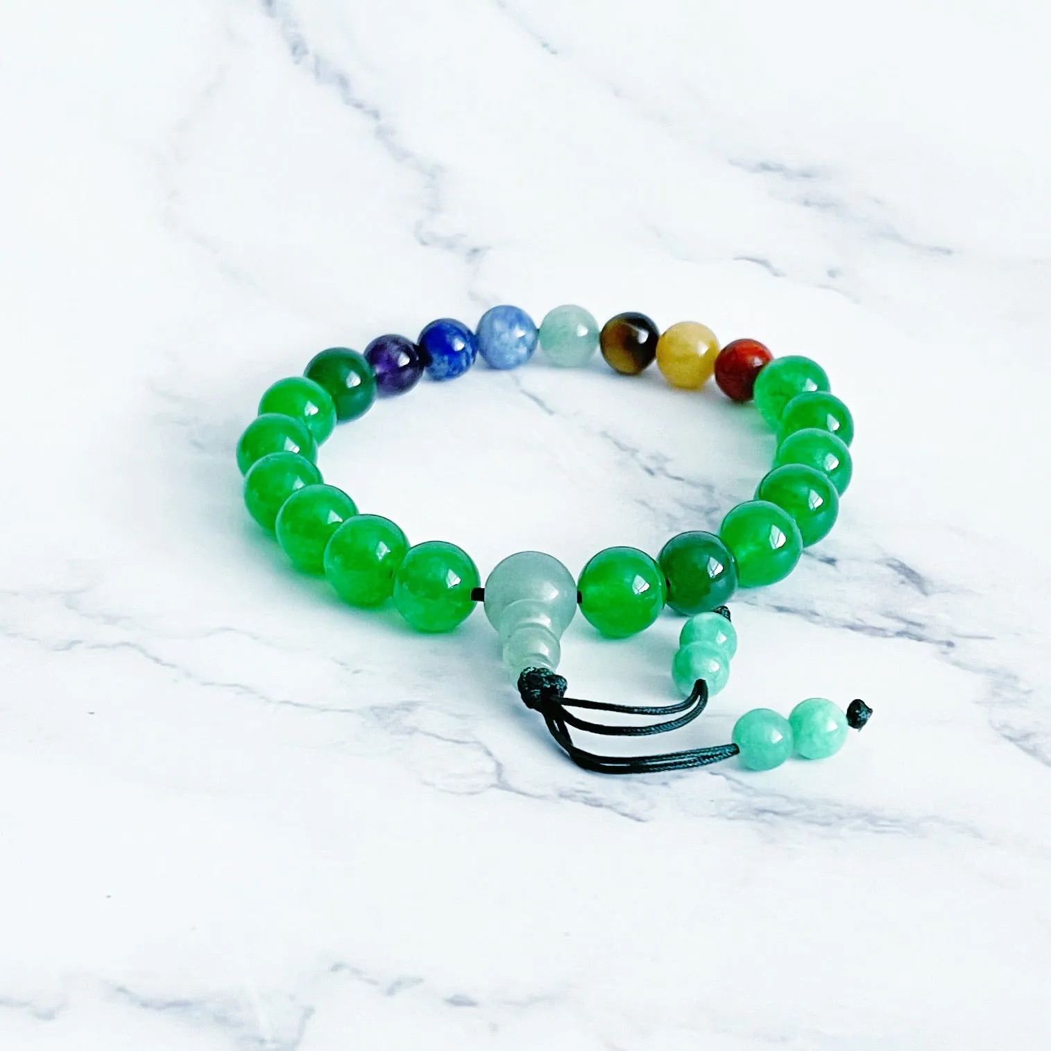 Adjustable Mala Bracelet - Seven Chakra Balance