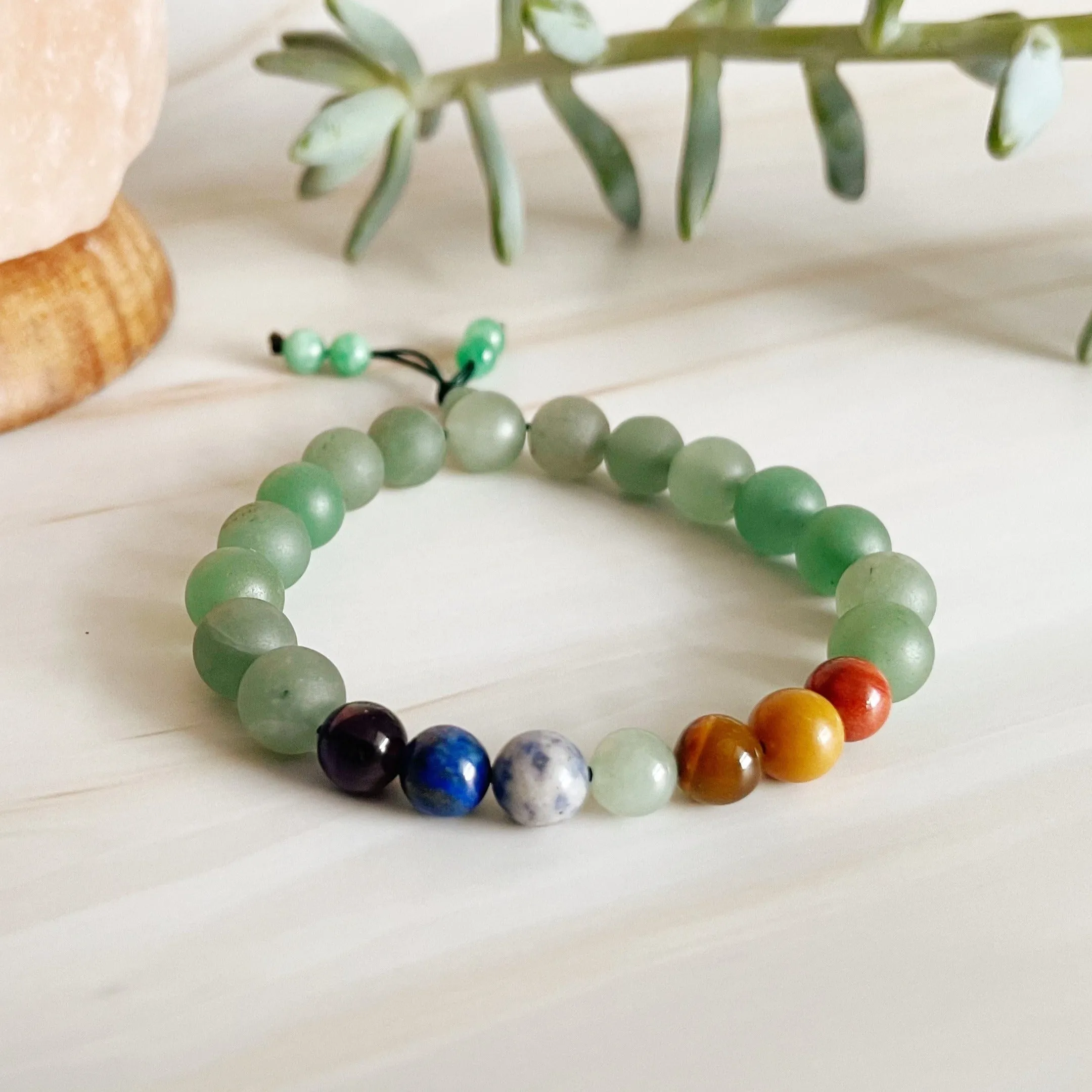 Adjustable Mala Bracelet - Seven Chakra Balance