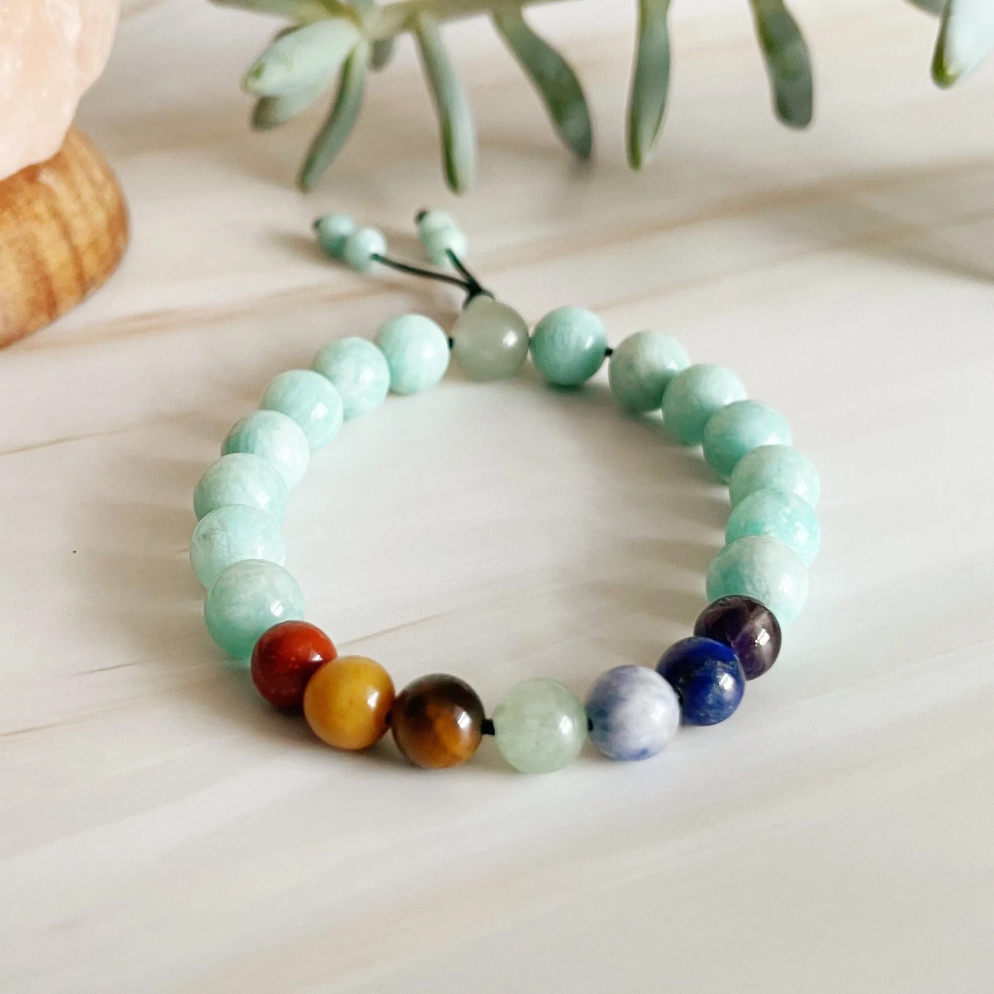 Adjustable Mala Bracelet - Seven Chakra Balance