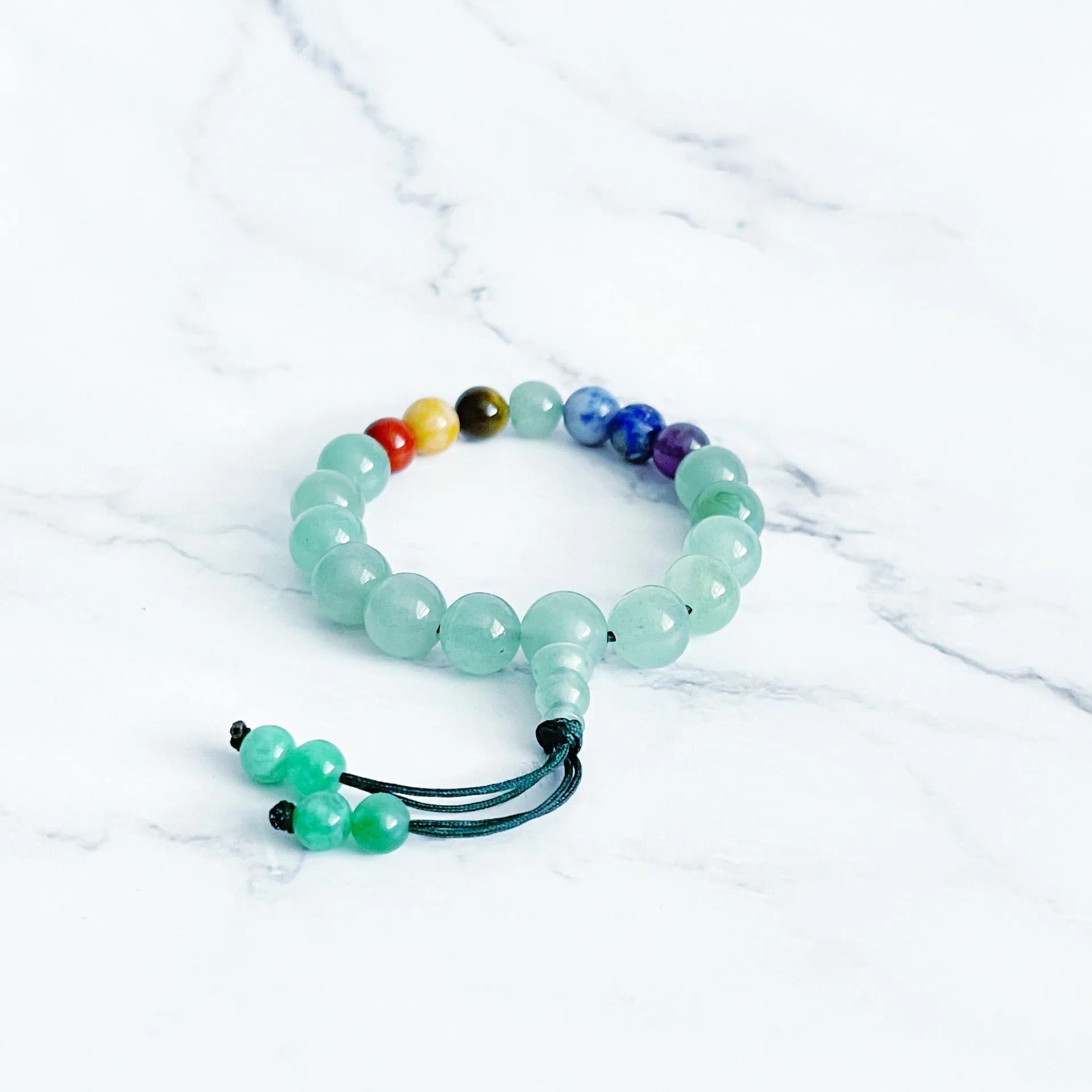 Adjustable Mala Bracelet - Seven Chakra Balance