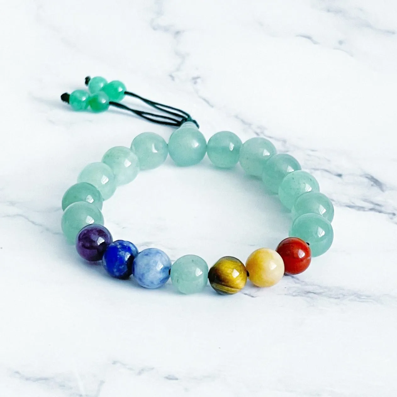 Adjustable Mala Bracelet - Seven Chakra Balance