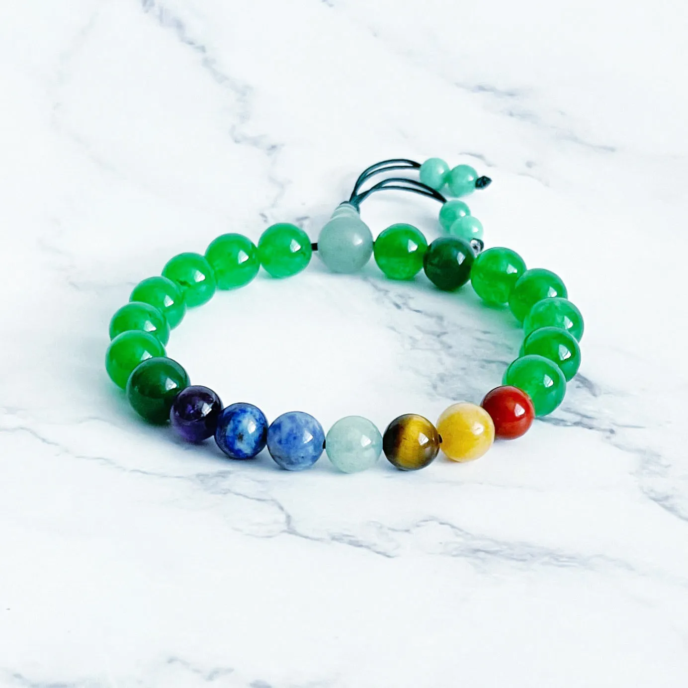 Adjustable Mala Bracelet - Seven Chakra Balance