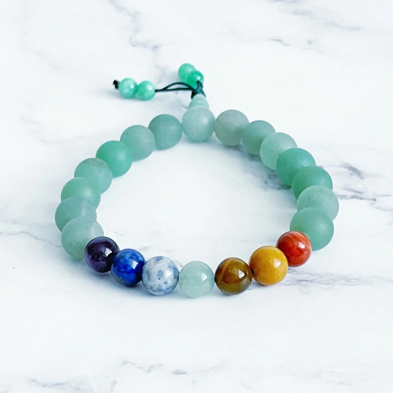 Adjustable Mala Bracelet - Seven Chakra Balance