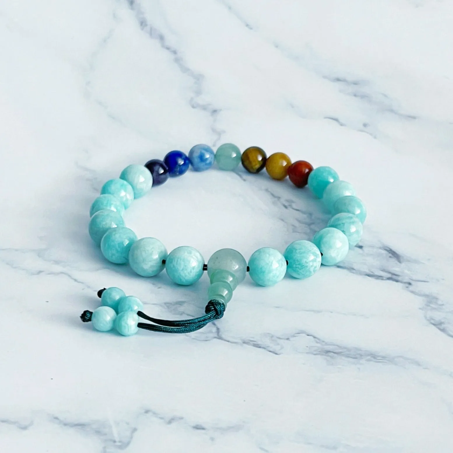 Adjustable Mala Bracelet - Seven Chakra Balance
