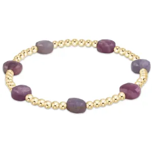 Admire Gold 3mm Bead Bracelet - Ruby