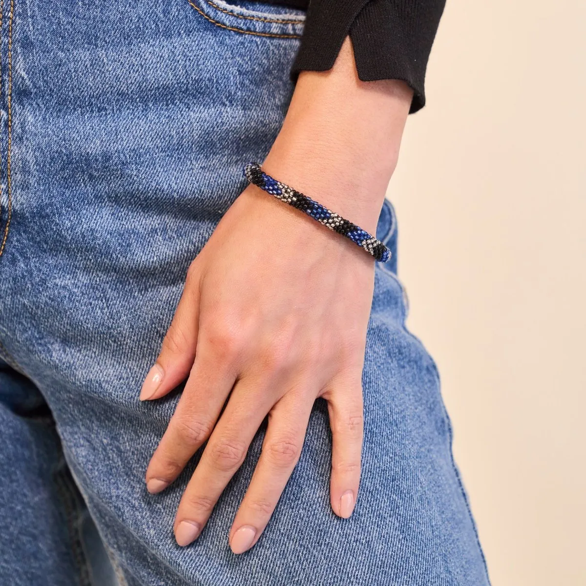 After Midnight | Himalayan Glass Bead Bracelet