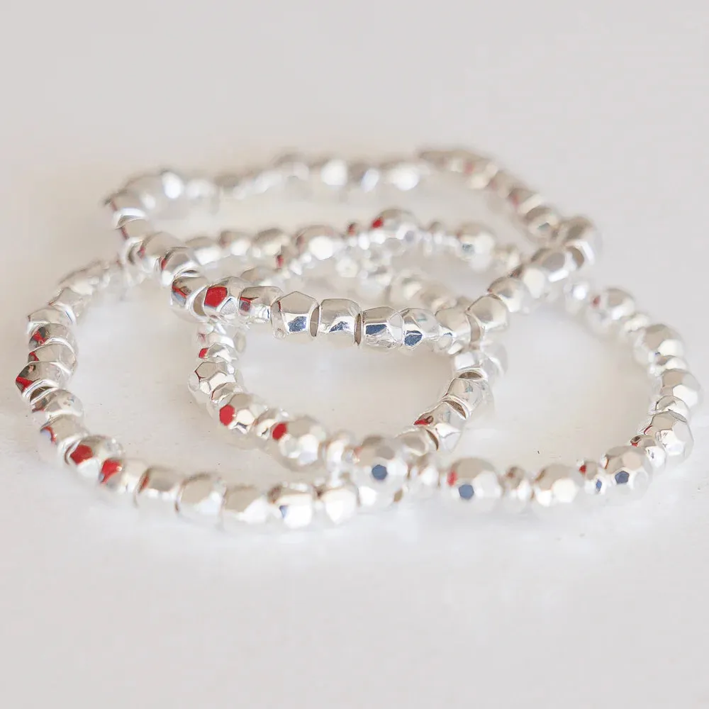 Alisa Silver Bead Bracelets