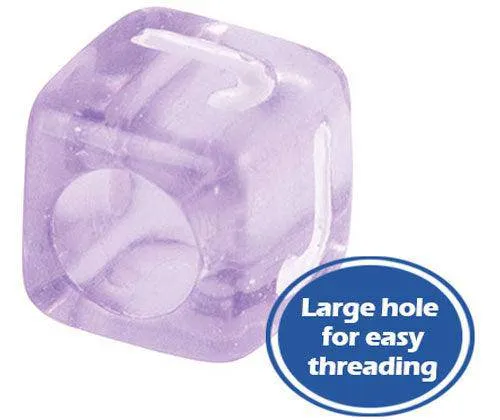 Alphabet Cube Beads Coloured 100g