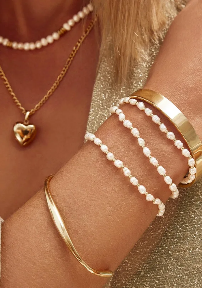 Amber Pearl Bracelet