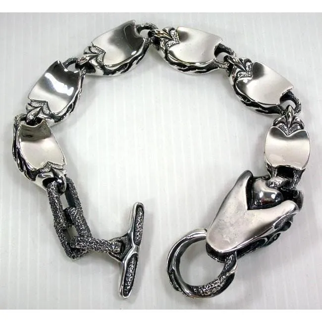 Anaconda Snake Silver Brass Bracelet