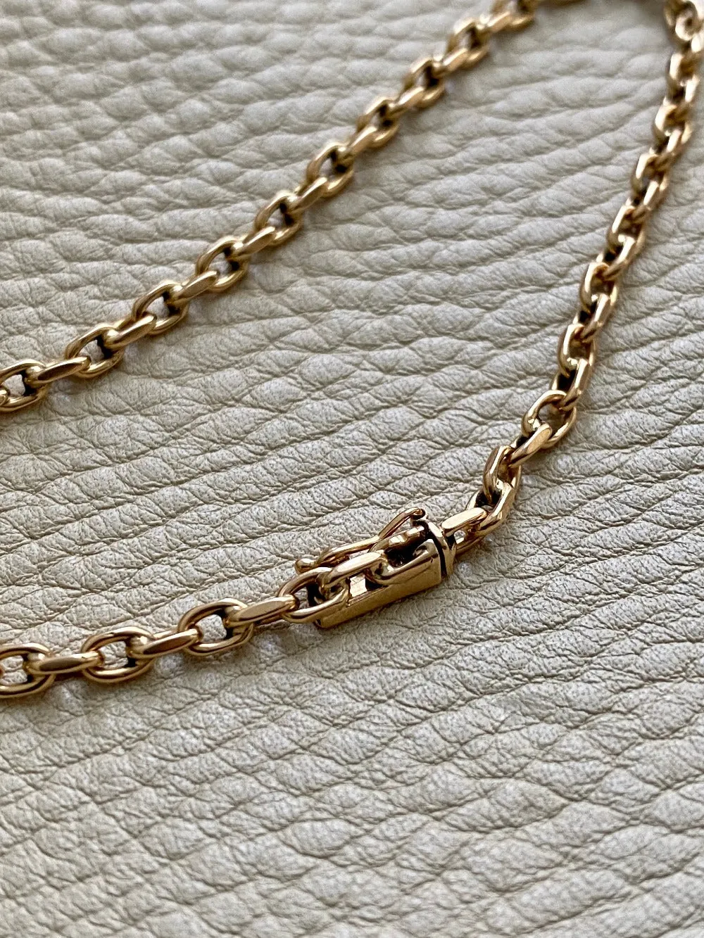 Antique Danish 18k gold anchor link bracelet by Bernhard Hertz