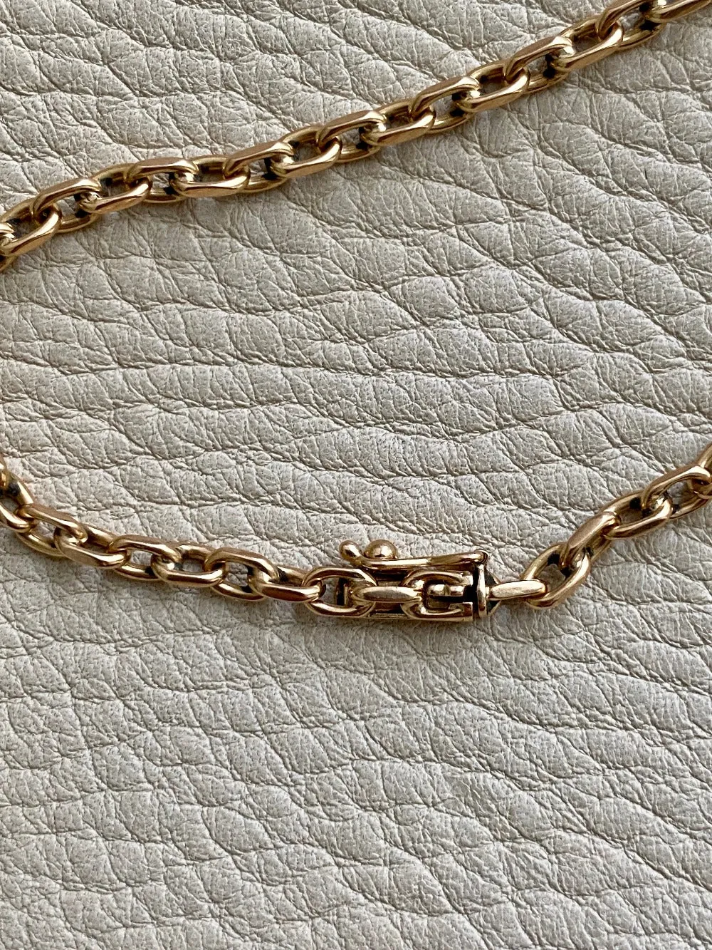 Antique Danish 18k gold anchor link bracelet by Bernhard Hertz