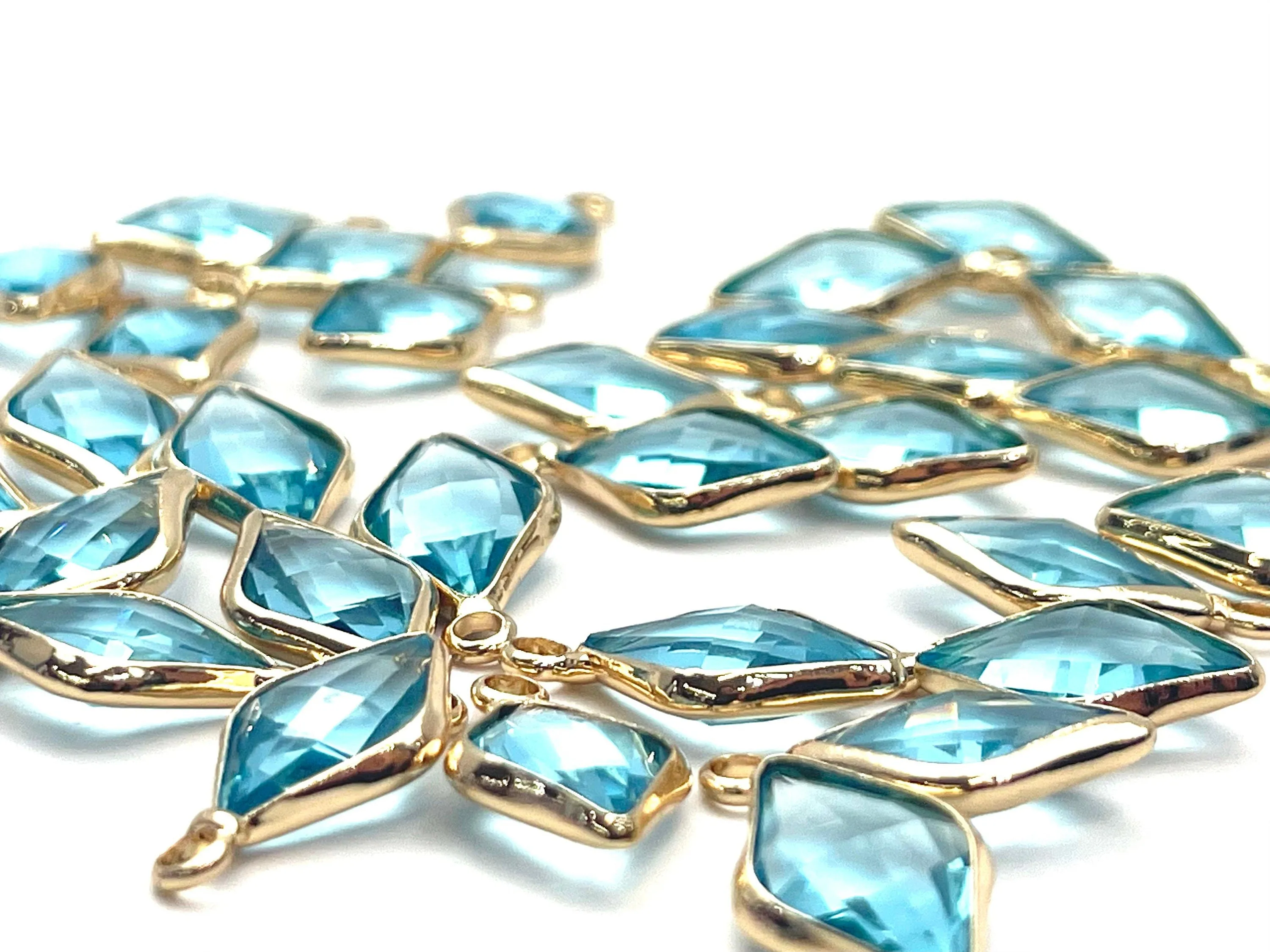 Aqua blue diamond crystal, Sku#1078-1