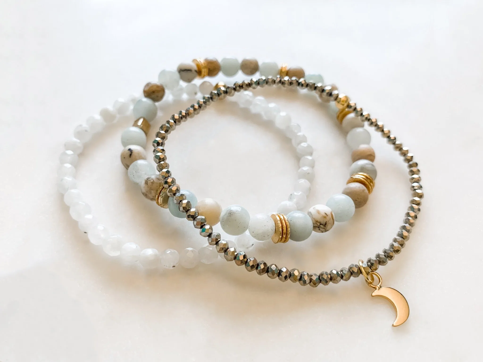 Aquamarine Bracelet Set