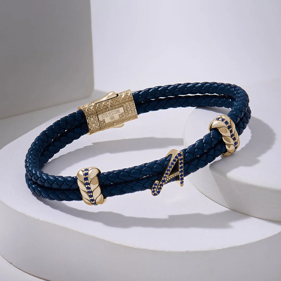 Atolyestone Pave Italic Statement - Solid Gold