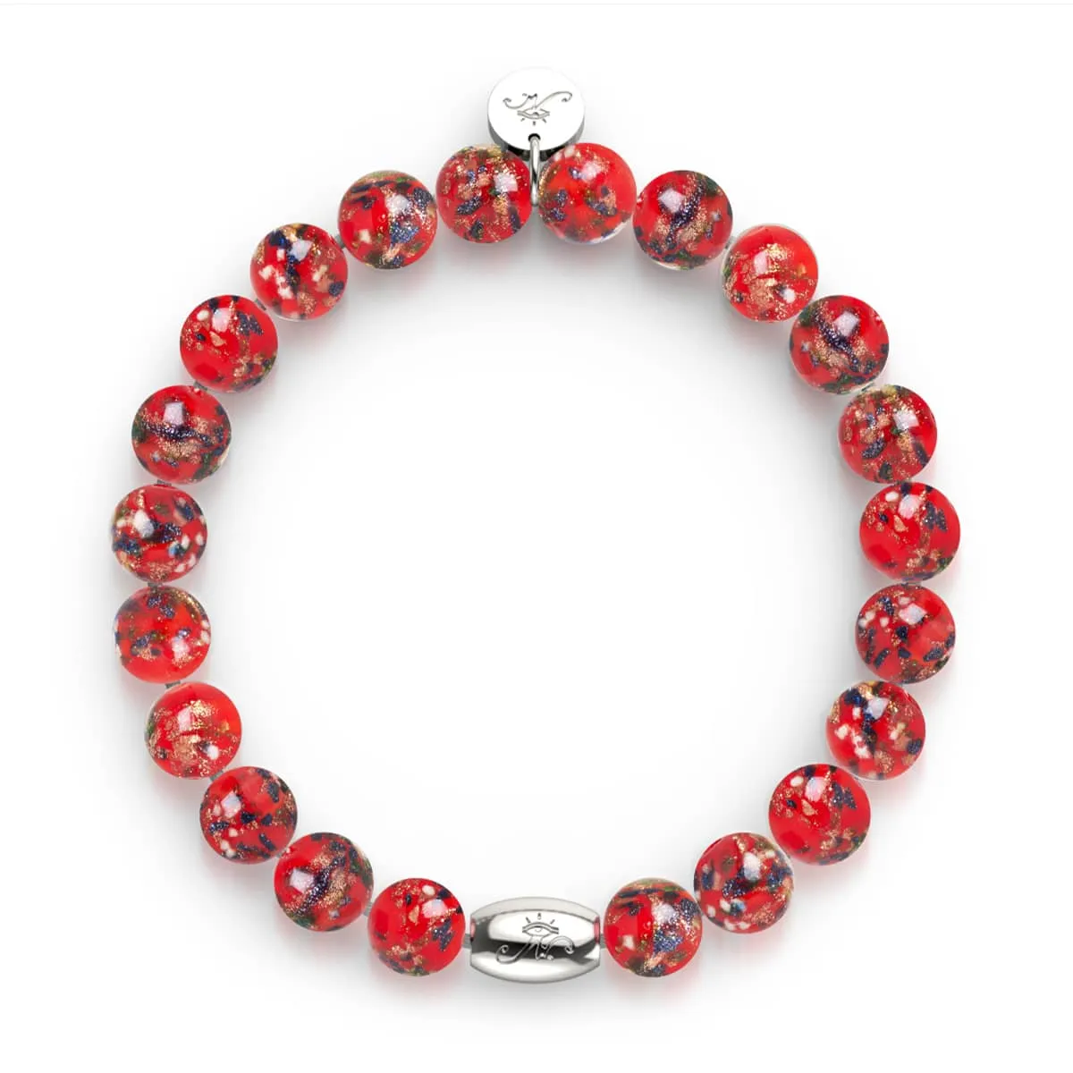 Aurora Flame | .925 Sterling Silver | Firefly Glass Bracelet