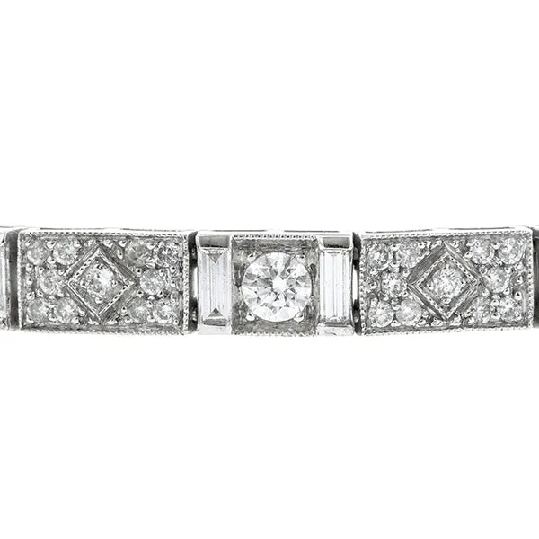 Baguette & Round Diamond Bracelet