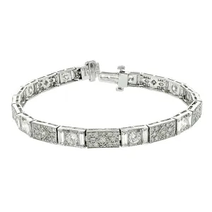 Baguette & Round Diamond Bracelet