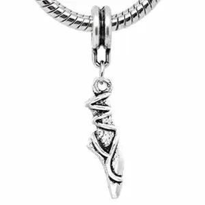 Ballet/ballerina Shoe European Bead Compatible for Most European Snake Chain Bracelet
