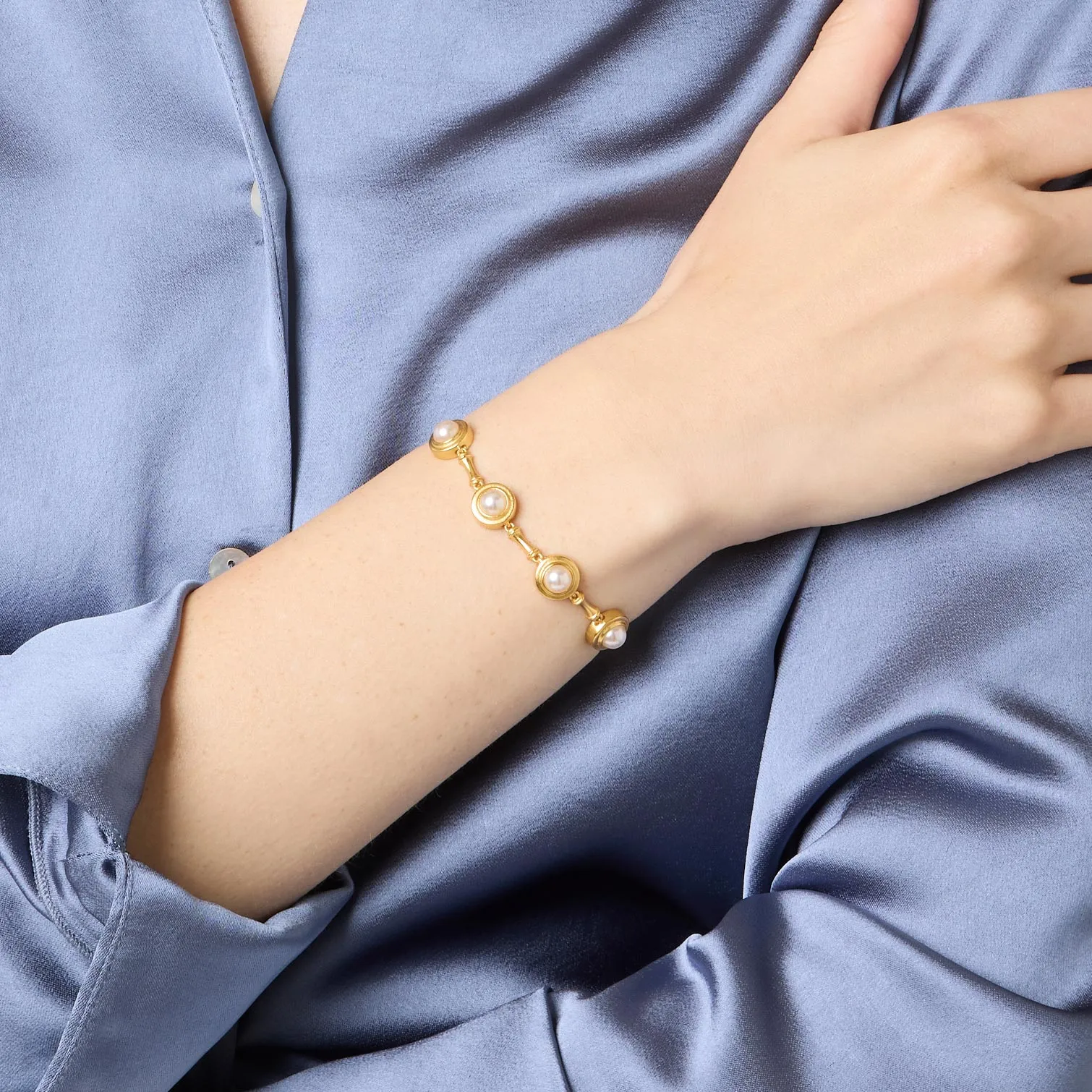 Bamboo Pearl Bracelet (Pearl)