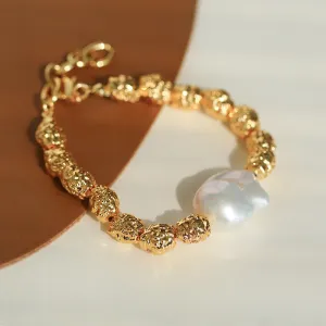 Baroque Lava Metal Series Baroque Pearl Bracelets