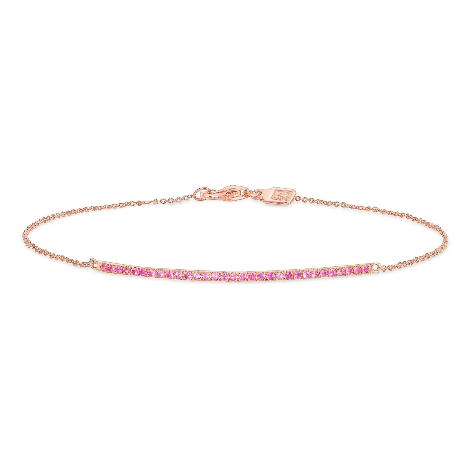 Barrette Bracelet Pink Sapphire