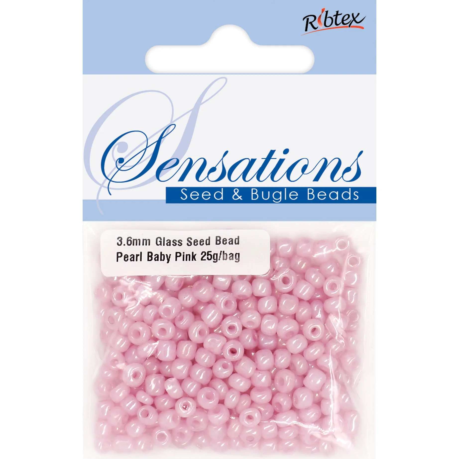 BEAD GLASS SEED BABY PINK 3.6MM 25G