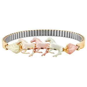 Beautiful Horses - Black Hills Gold Bracelet