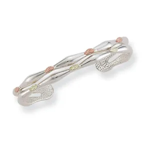 Beautiful Leaves - Sterling Silver Black Hills Gold Bracelet