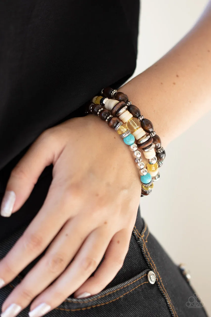 Belongs in the Wild Yellow Paparazzi Bracelet