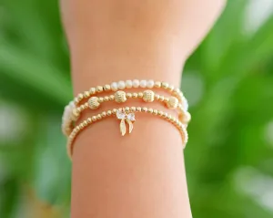 BEVERLY HILLS | Anti-tarnish 14K Gold Filled Balls and Pearls Stack Bracelet