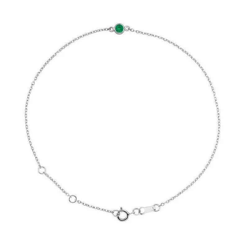 Bezel-set Birthstone Bracelet
