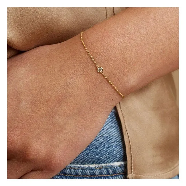 Bezel-set Birthstone Bracelet