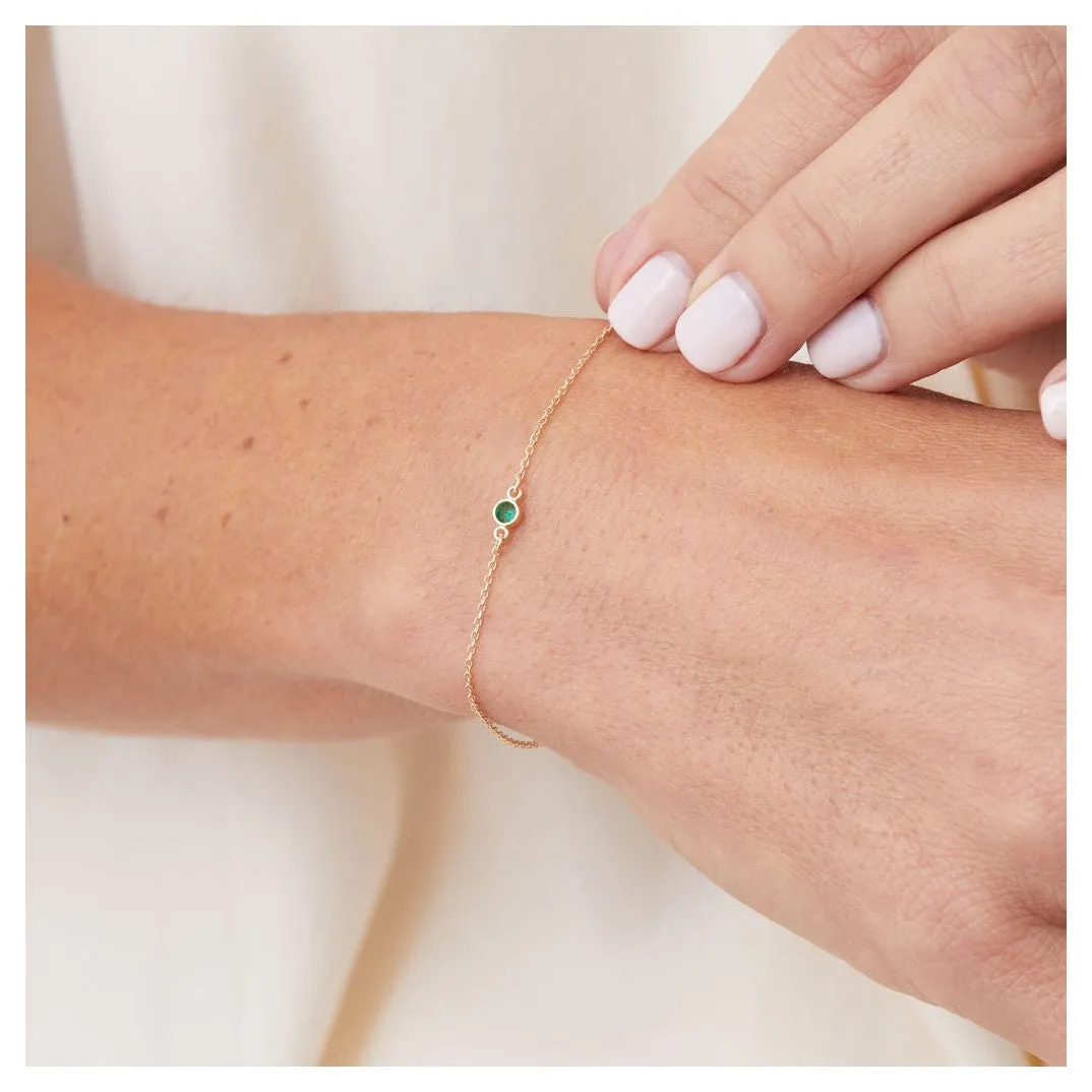 Bezel-set Birthstone Bracelet